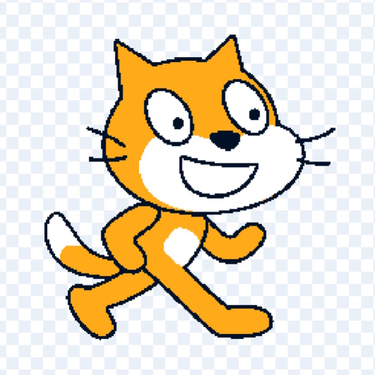 ベクター画像からラスター画像に変換されてガビガビになったcat